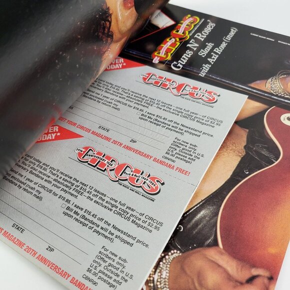 Circus Magazine Rocking Into 1990s VTG Guns n Roses Skid Row Bon Jovi '89 Unread - Picture 10 of 11